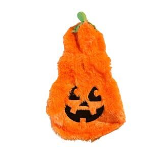 Halloween Small Dog Pumpkin Jack-o’-lantern Fleece Sweater October Size XS